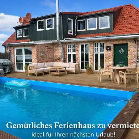 Ferienhaus Huus Ant Diek, Luxus In Deichnähe, Erdgeschosswohnung Mit Pool *